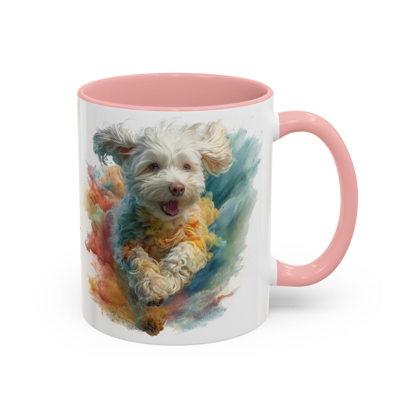 Mini Doodle Paint Colourful Personalised Accent Mugs, 11oz