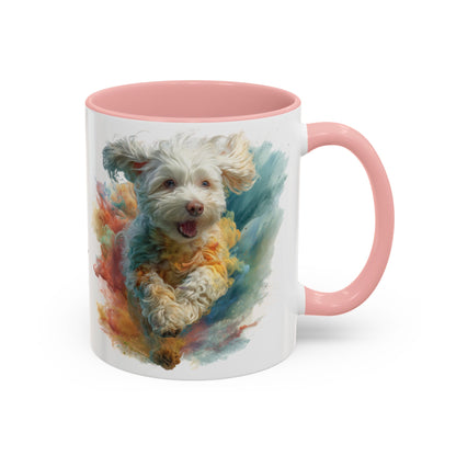 Mini Doodle Paint Colourful Personalised Accent Mugs, 11oz