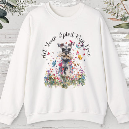 Schnauzer "Let your spirit run free" Personalised Sweatshirt