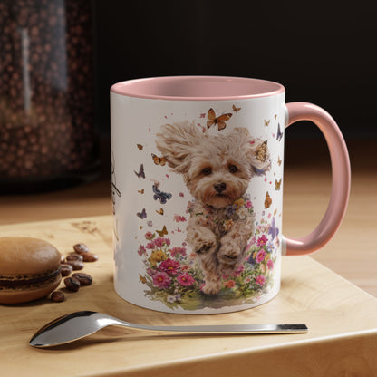 Maltipoo #5 Personalized Accent Mugs, 11oz