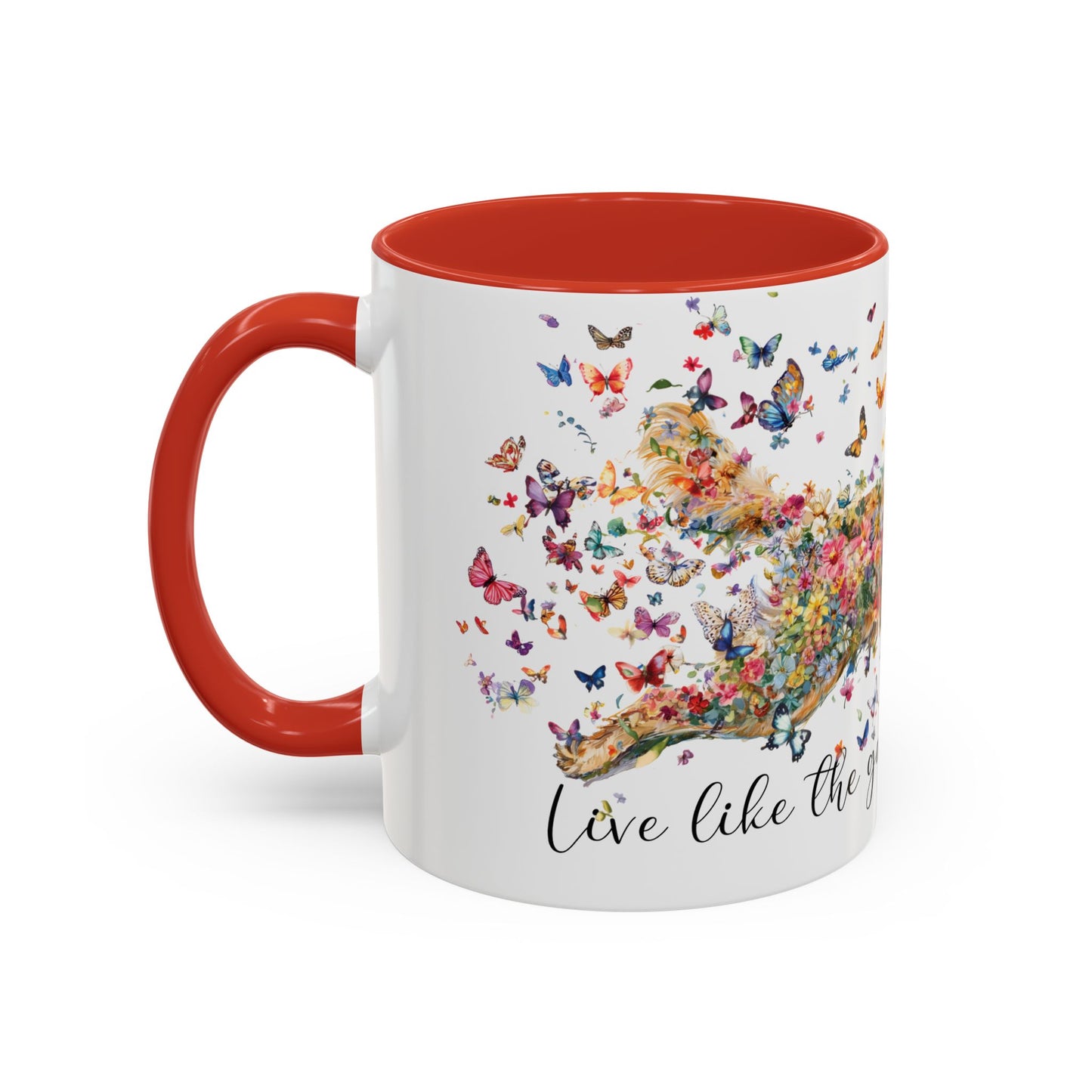 Golden Retriever #2 “Live like the gate was left open" Accent Mugs, 11oz