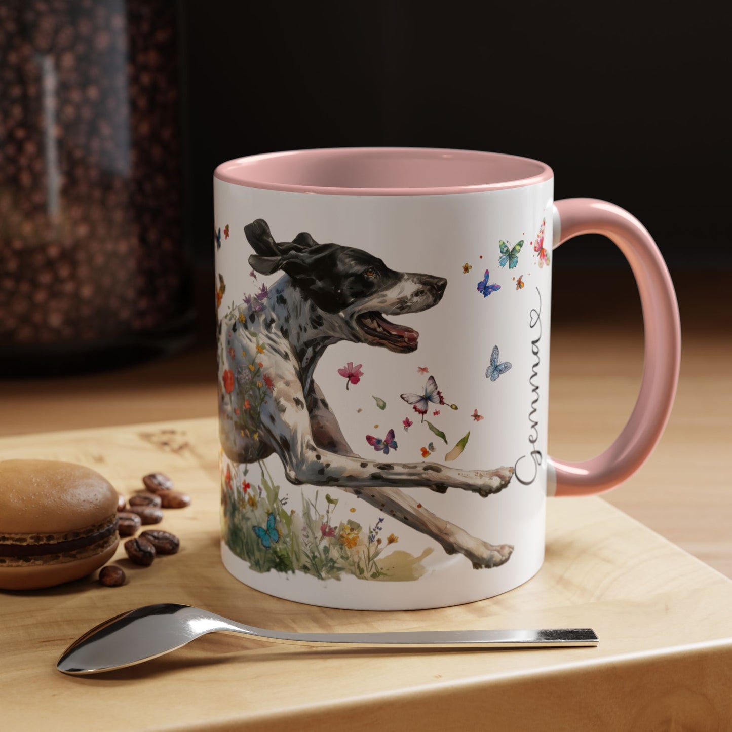 English Pointer #1  Personalized Accent Mugs, 11oz