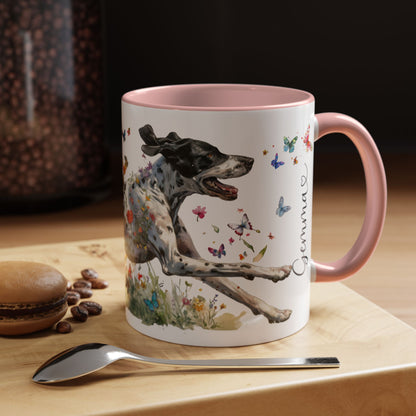 English Pointer #1  Personalized Accent Mugs, 11oz