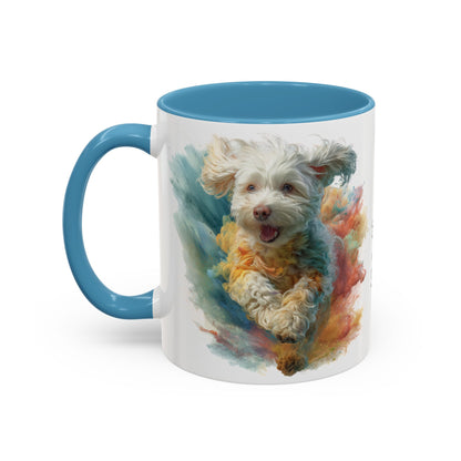 Mini Doodle Paint Colourful Personalised Accent Mugs, 11oz
