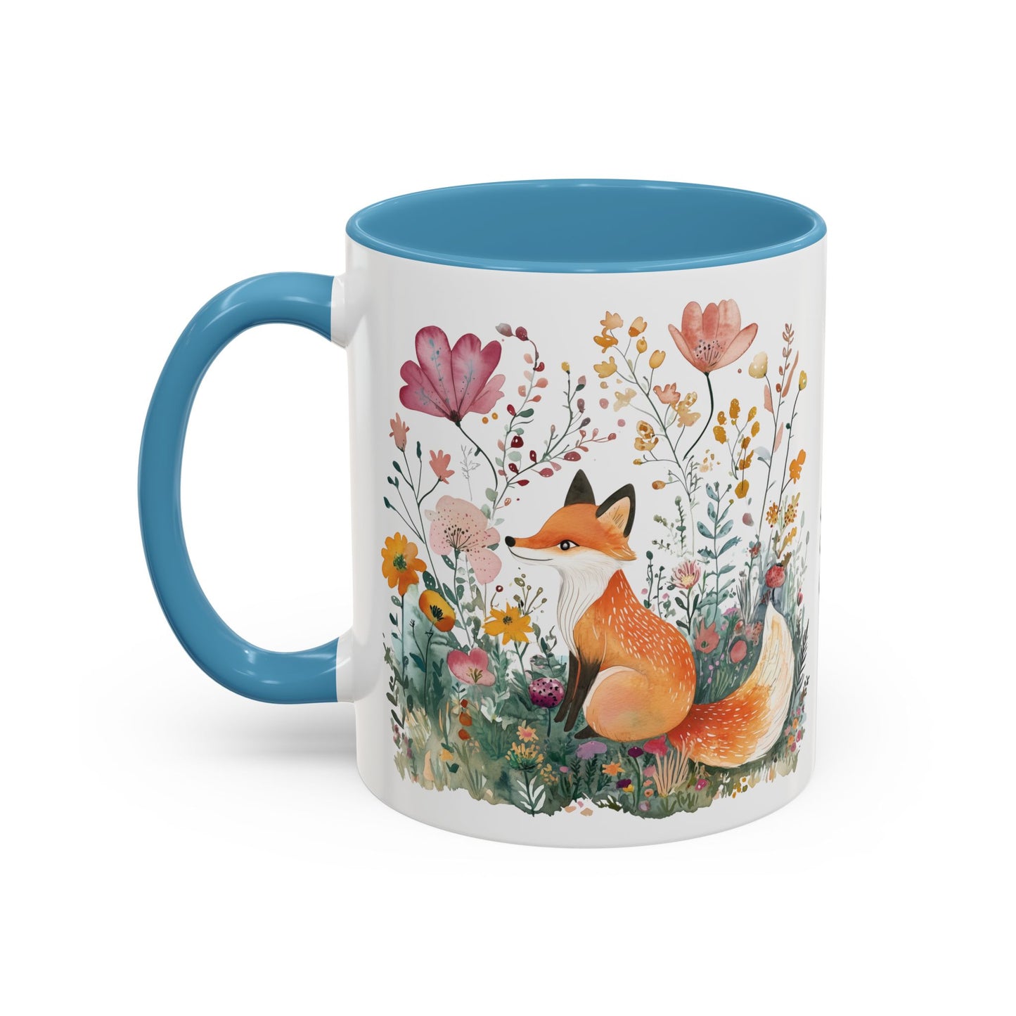Fox #2 Personalized Accent Mugs, 11oz