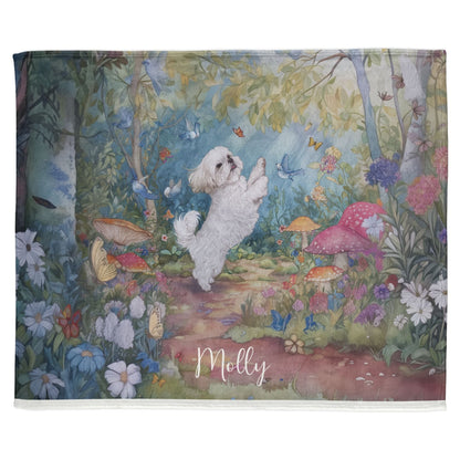 Shih Tzu #2 Dancing Mystical Forest Personalised Blanket