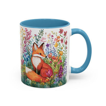 Fox #3 Personalized Accent Mugs, 11oz
