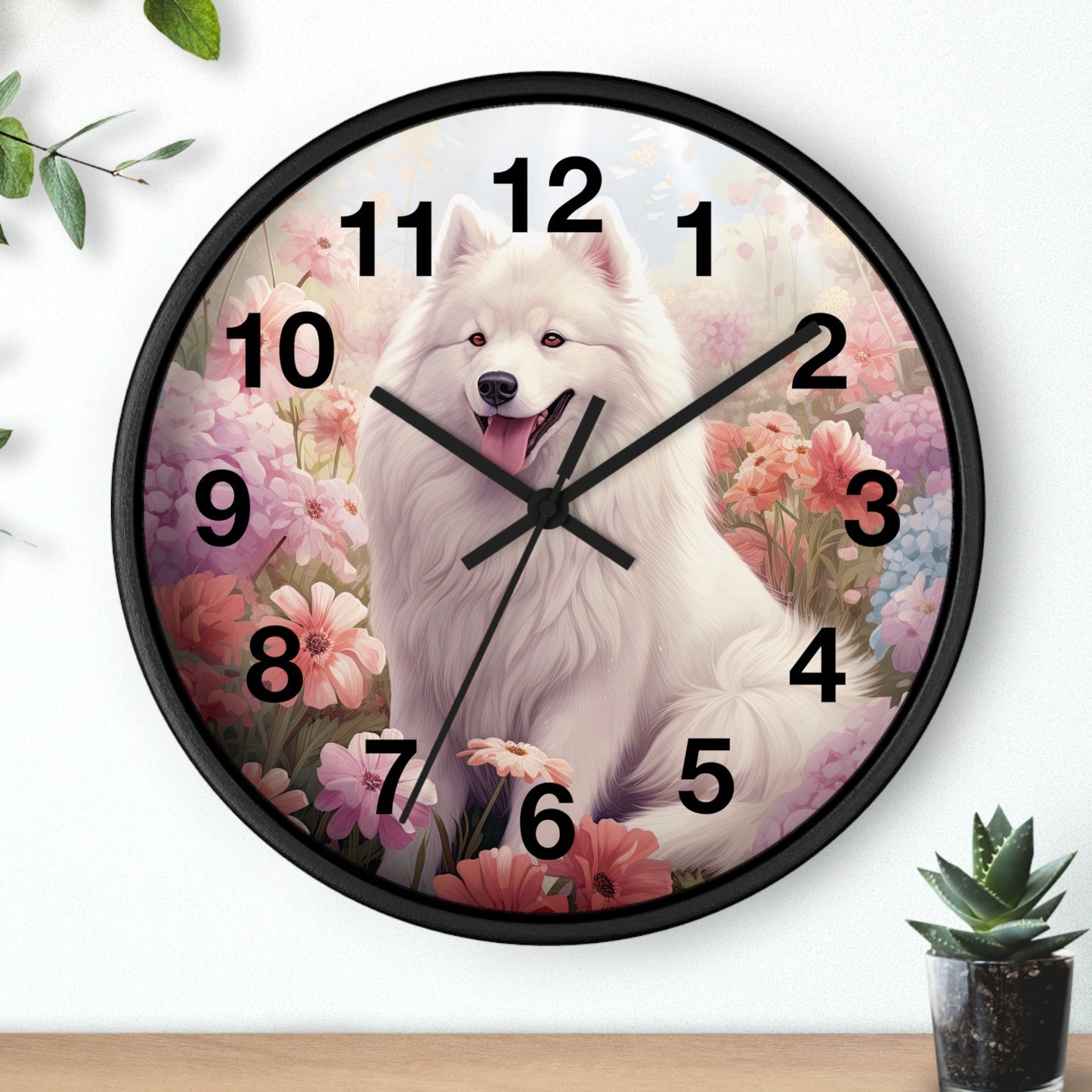 Samoyed Wall Clock 10"