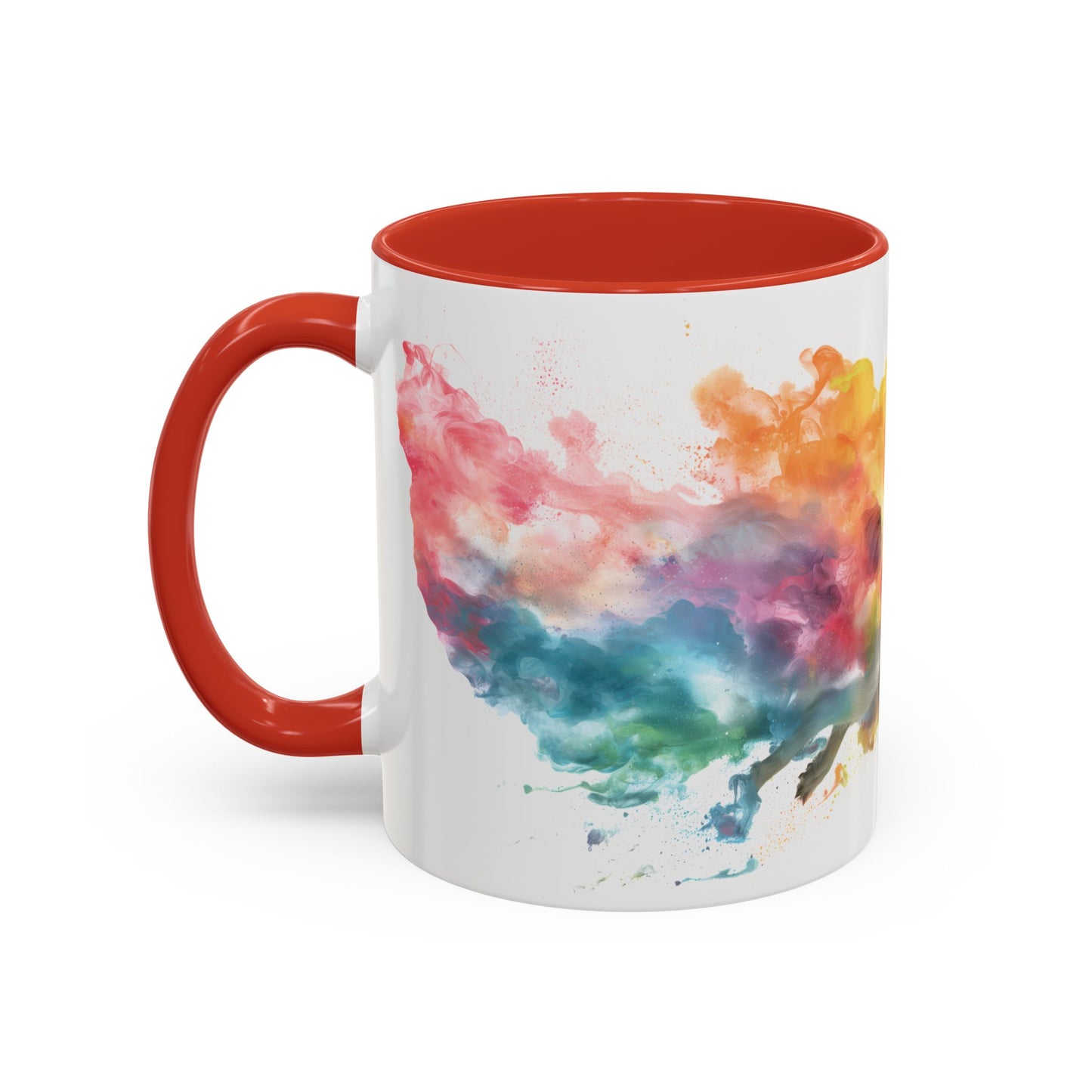 Chihuahua #3 Paint Colourful Personalised Accent Mugs, 11oz