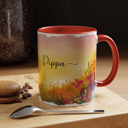 Fox Sunrise #1 Personalized Accent Mugs, 11oz