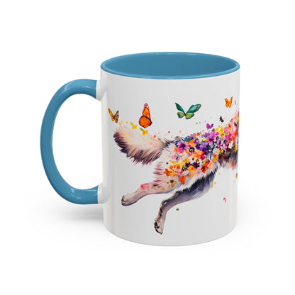 Malamute Personalized Colorful Accent Mugs, 11oz