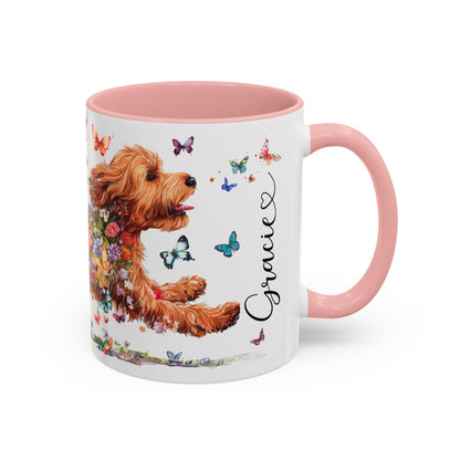 Cockapoo #2 Personalized Accent Mugs, 11oz