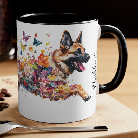 German Shepherd Colorful Accent Mugs, 11oz