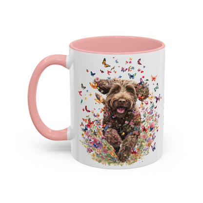 Labradoodle #4 Personalized Accent Mugs, 11oz