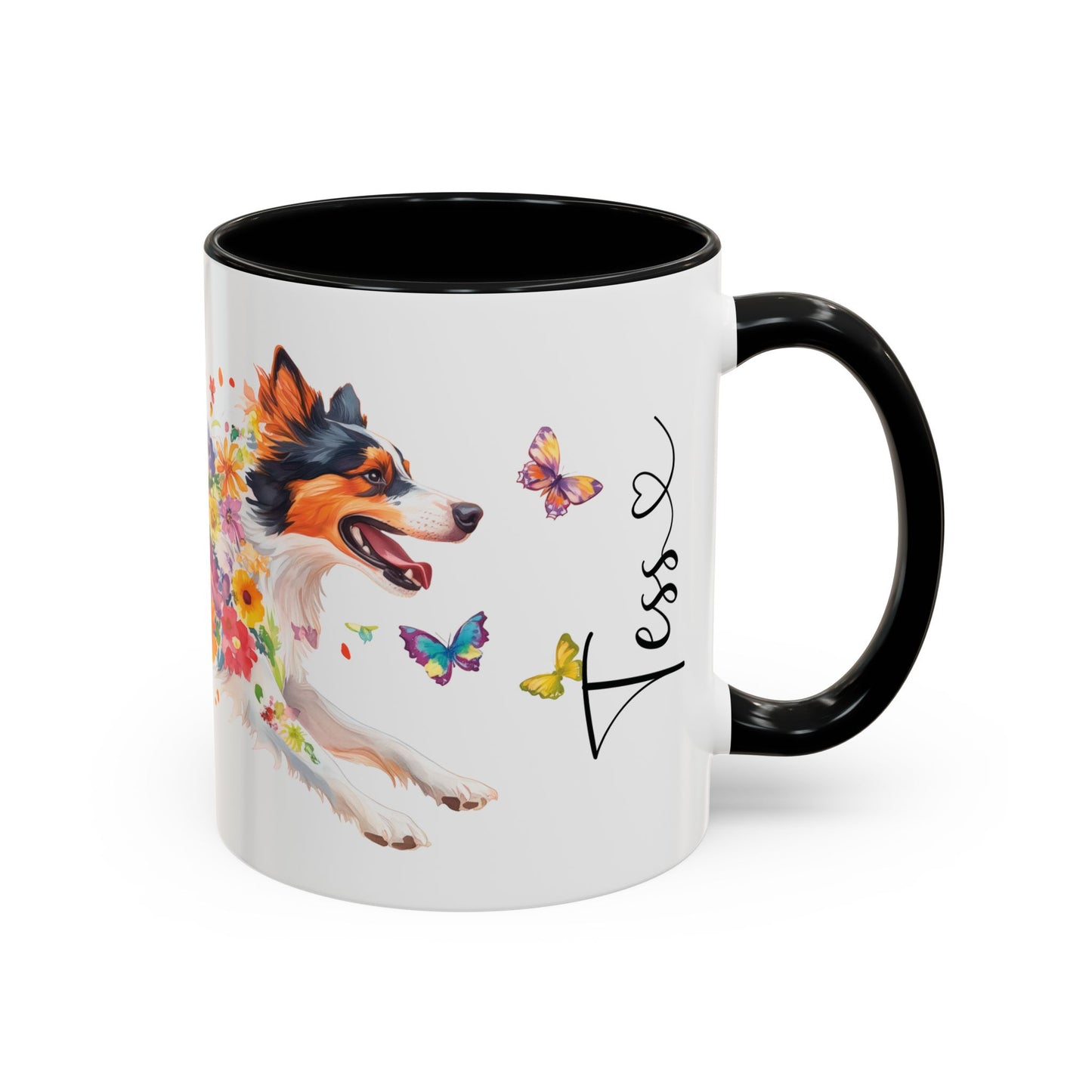 Rough Collie Personalized Accent Mugs, 11oz