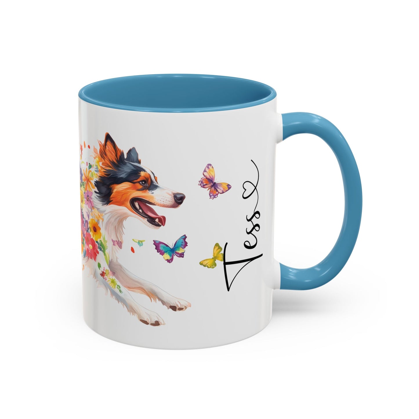 Rough Collie Personalized Accent Mugs, 11oz