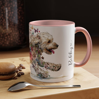 Labradoodle #2 Personalized Accent Mugs, 11oz