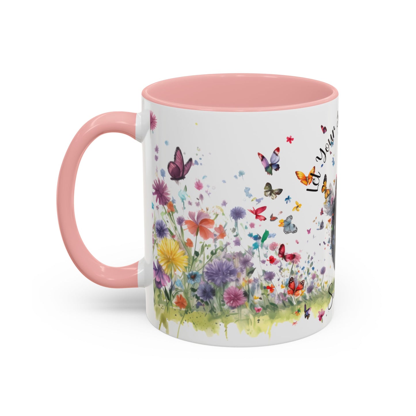 Schipperke Let your spirit run free Personalized Accent Mugs, 11oz