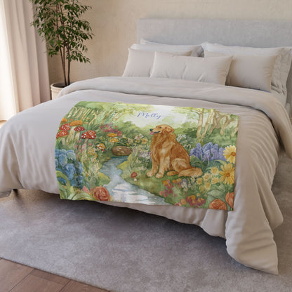 Golden Retreiver Personalised Blanket