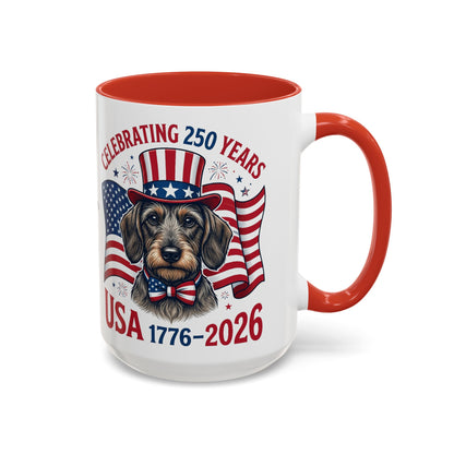 Dachshund #2 - 250th Celebration Personalised  Accent Mugs, 11oz & 15oz