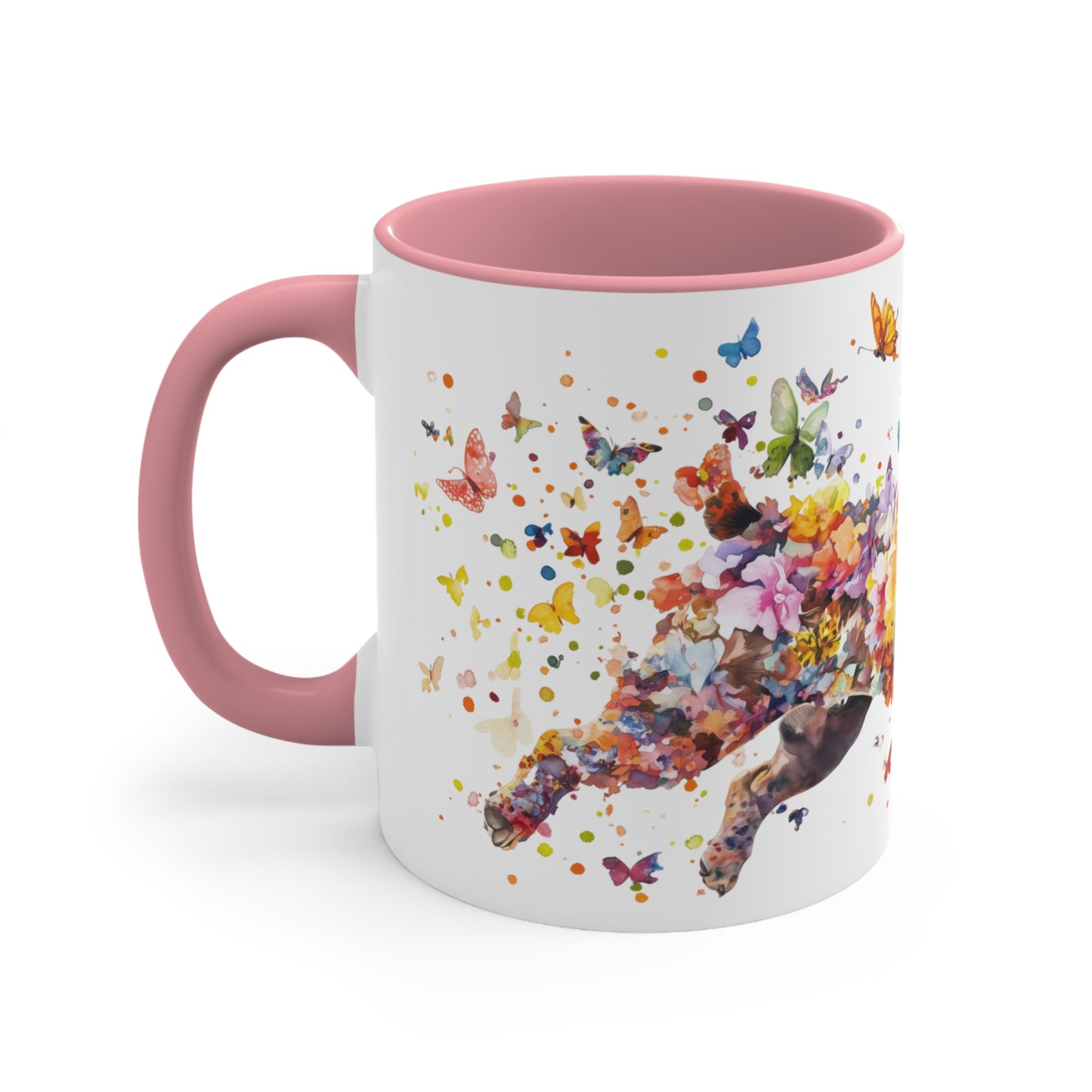 French Bulldog, Brindle running personalized colourful Mugs, 11oz