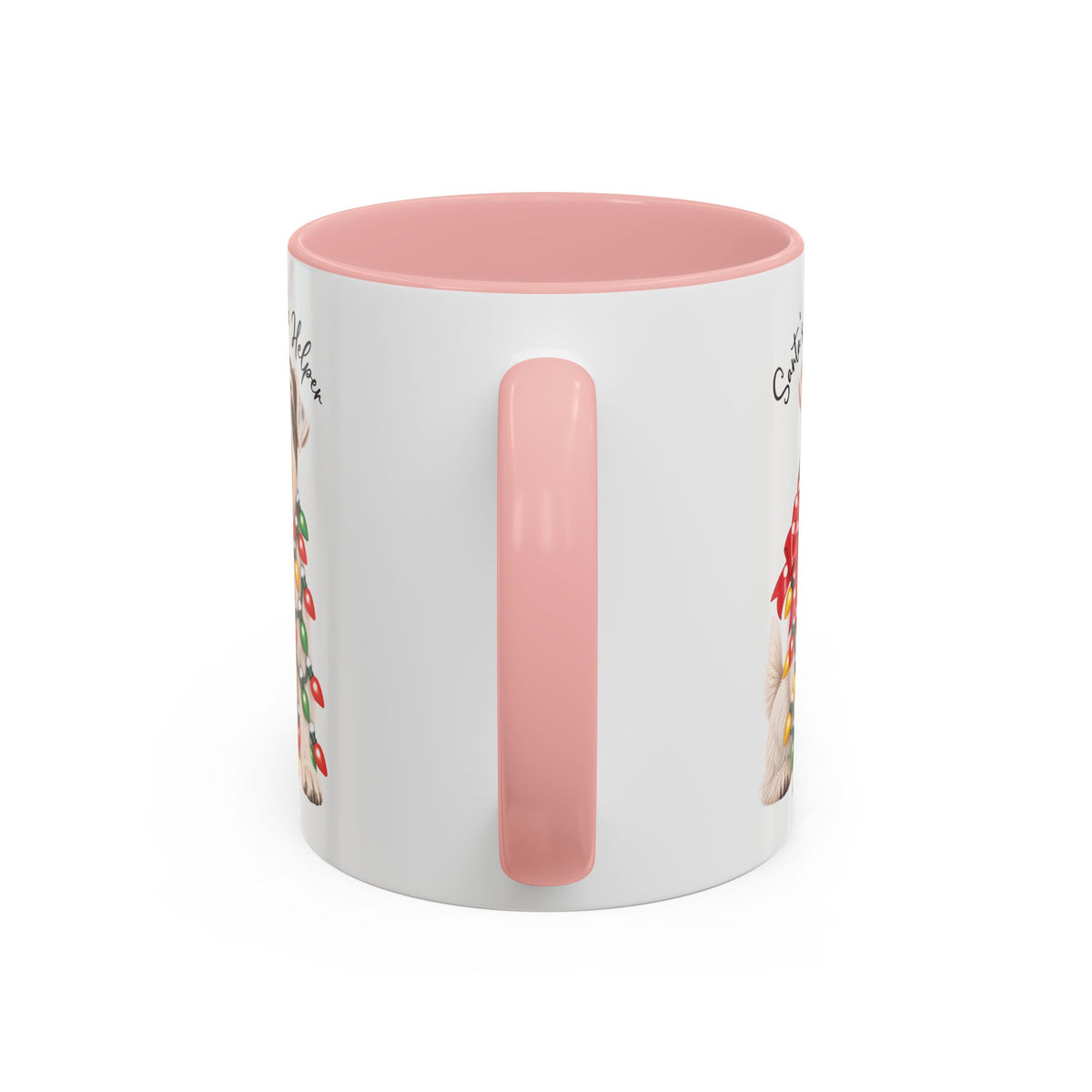 Sealyham Terrier, Santa's little helper, personalised accent colour 11oz mug