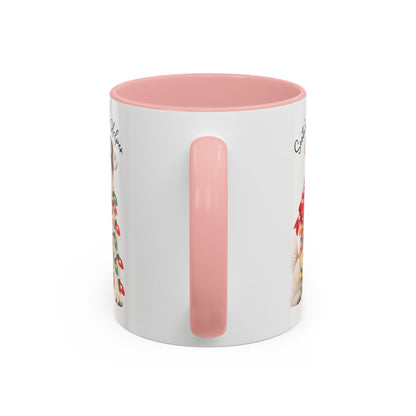 Sealyham Terrier, Santa's little helper, personalised accent colour 11oz mug