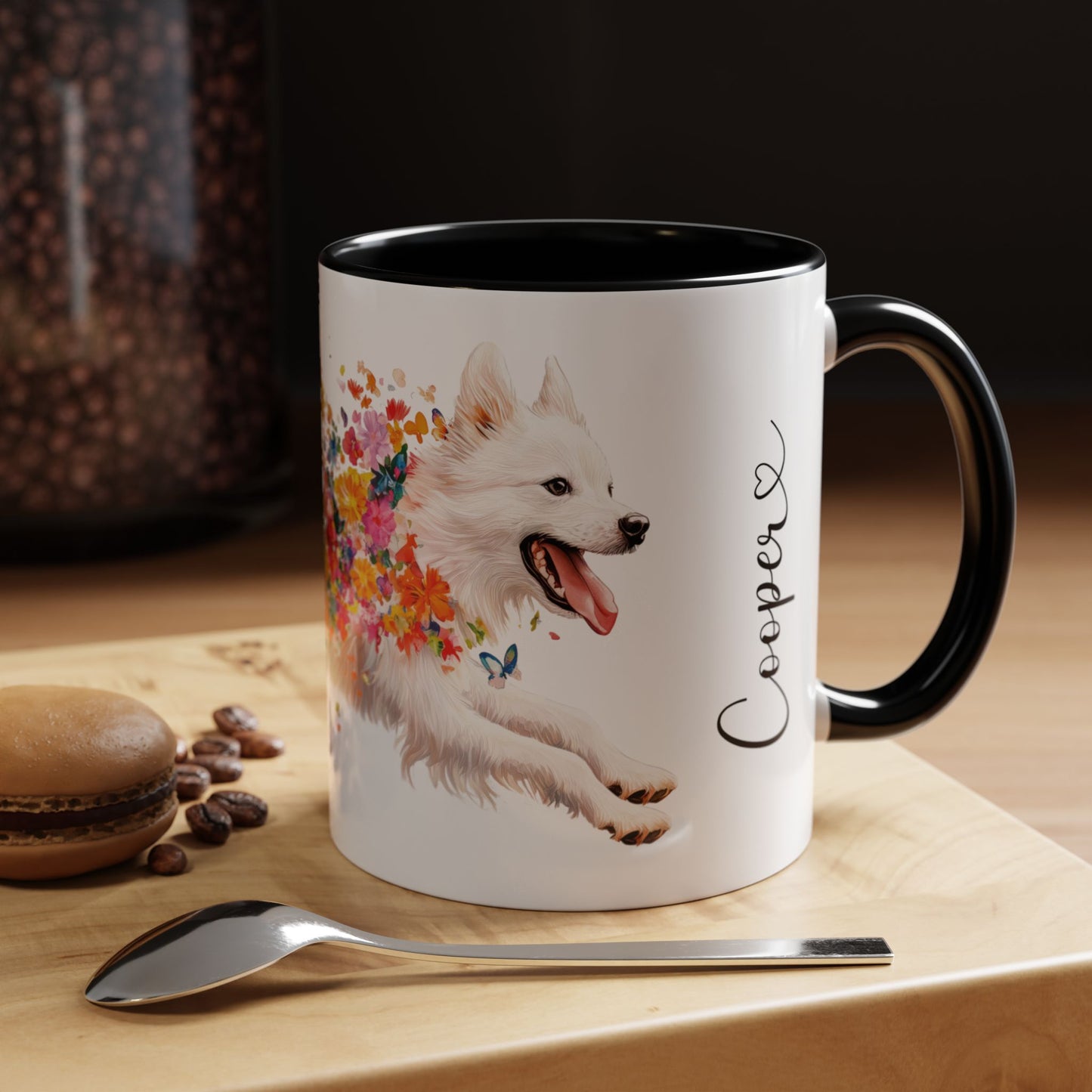 American Eskimo Personalized Accent Mugs, 11oz