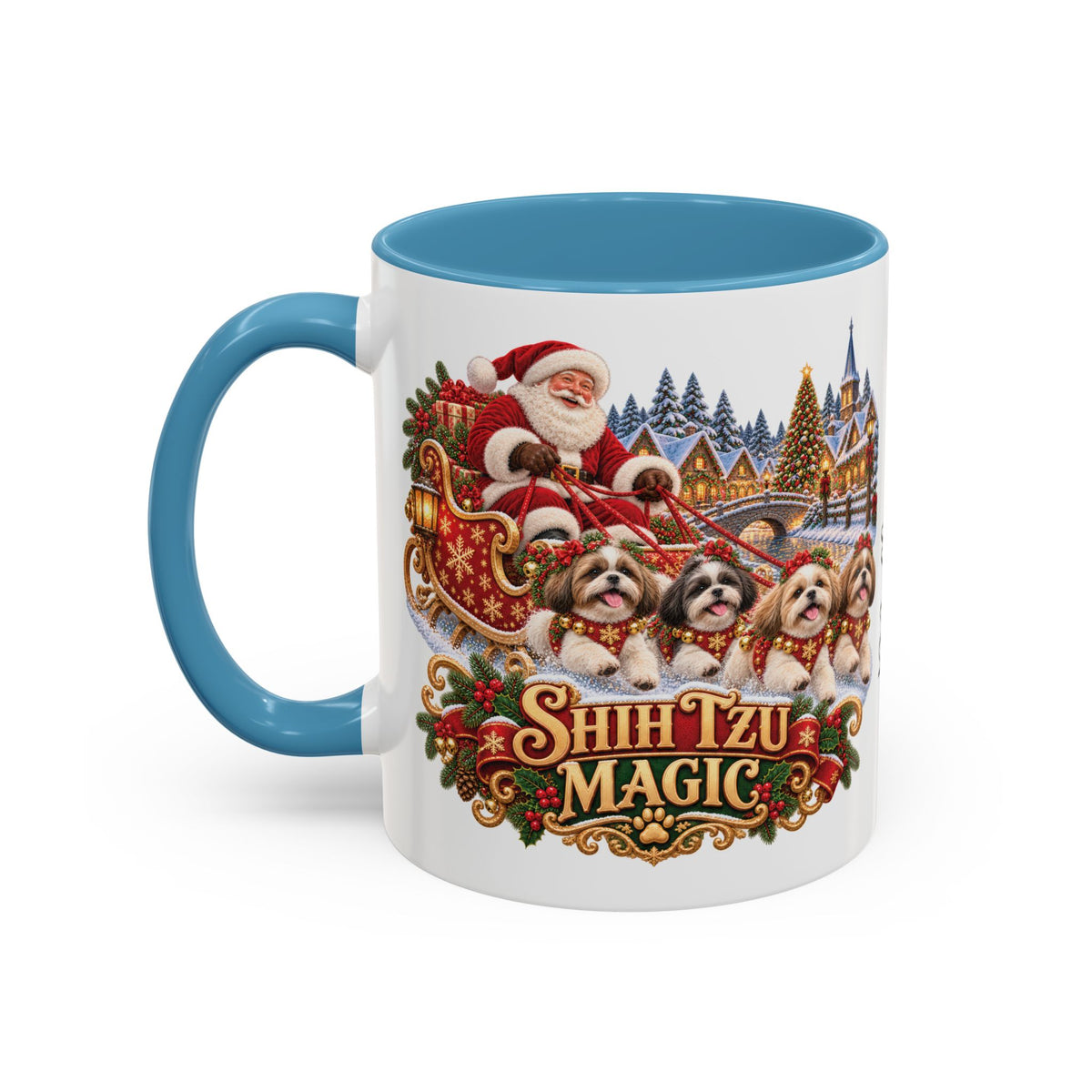 Shih Tzu Magic, personalised accent colour 11oz mug