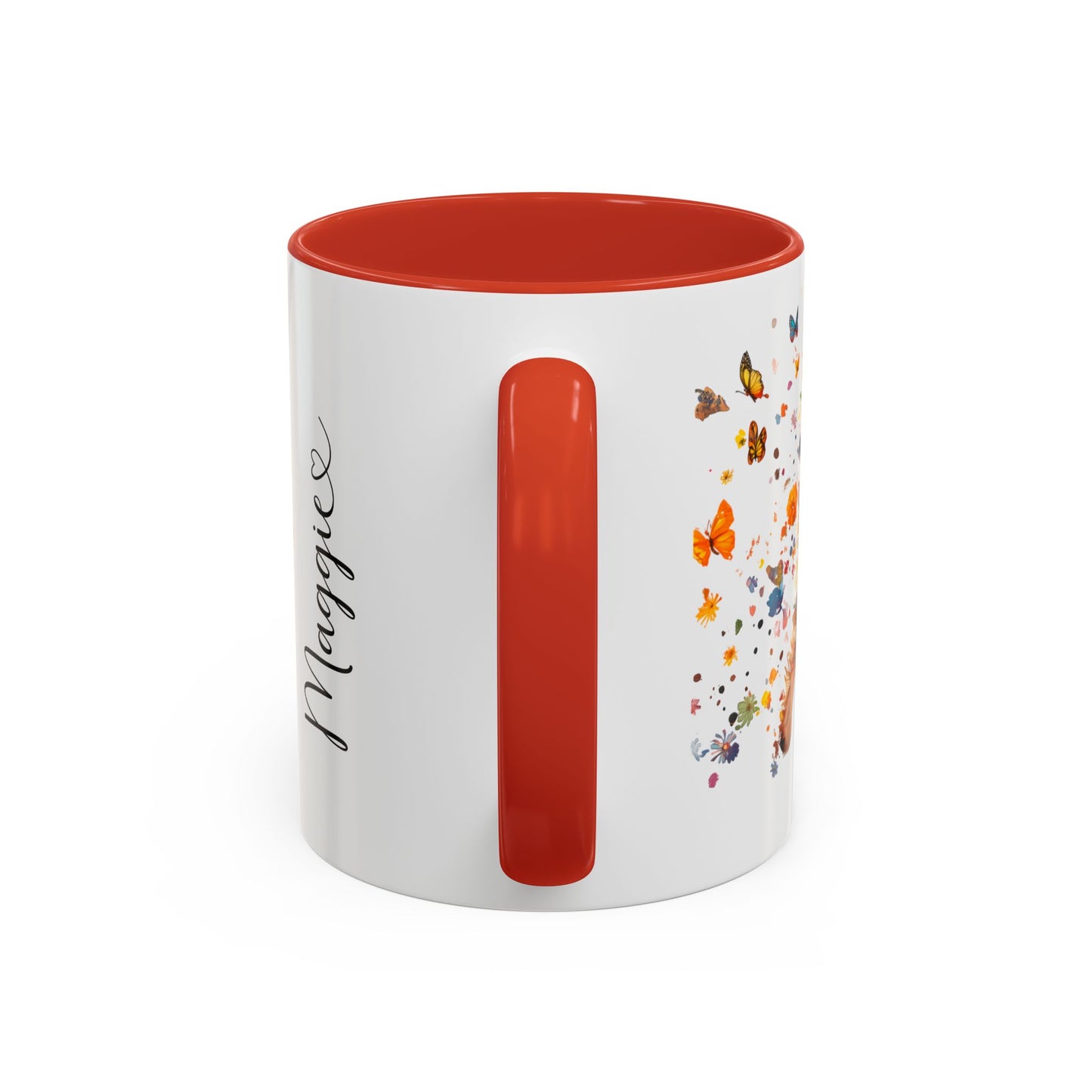 Pomeranian Personalized Colorful Accent Mugs, 11oz