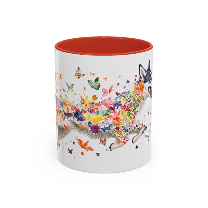 Husky #2 Personalized Accent Mugs, 11oz