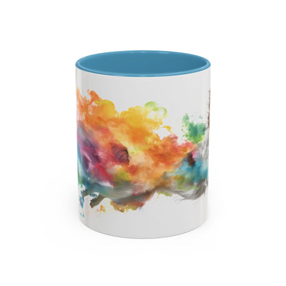 Chihuahua #3 Paint Colourful Personalised Accent Mugs, 11oz