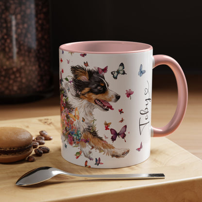 Mini Aussie Doodle Personalized Accent Mugs, 11oz