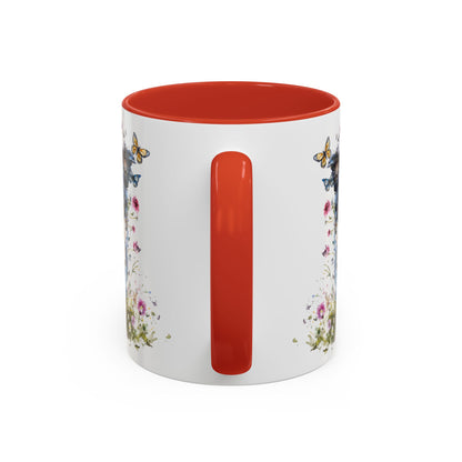 Border Collie #3 Personalized Accent Mugs, 11oz