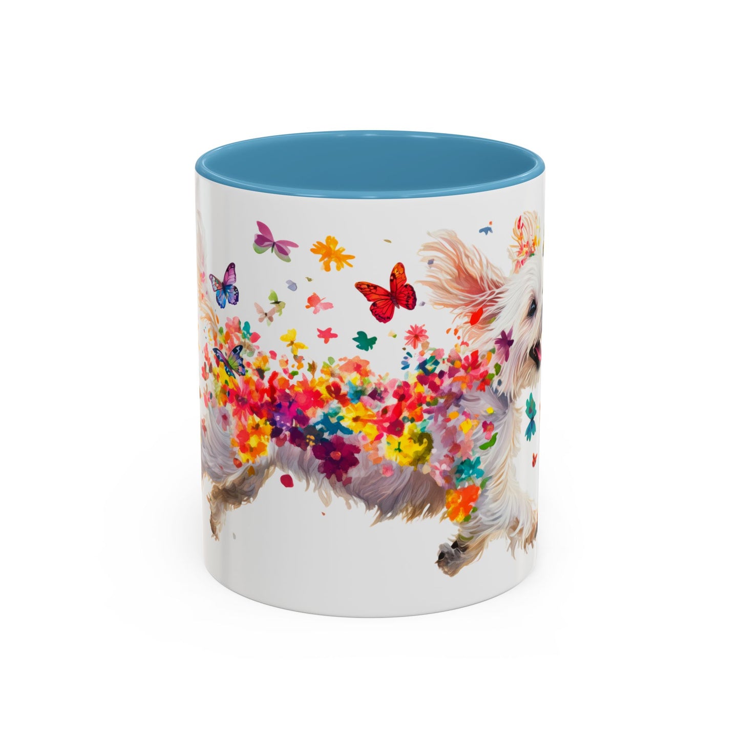Maltese Personalized Colorful Accent Mugs, 11oz