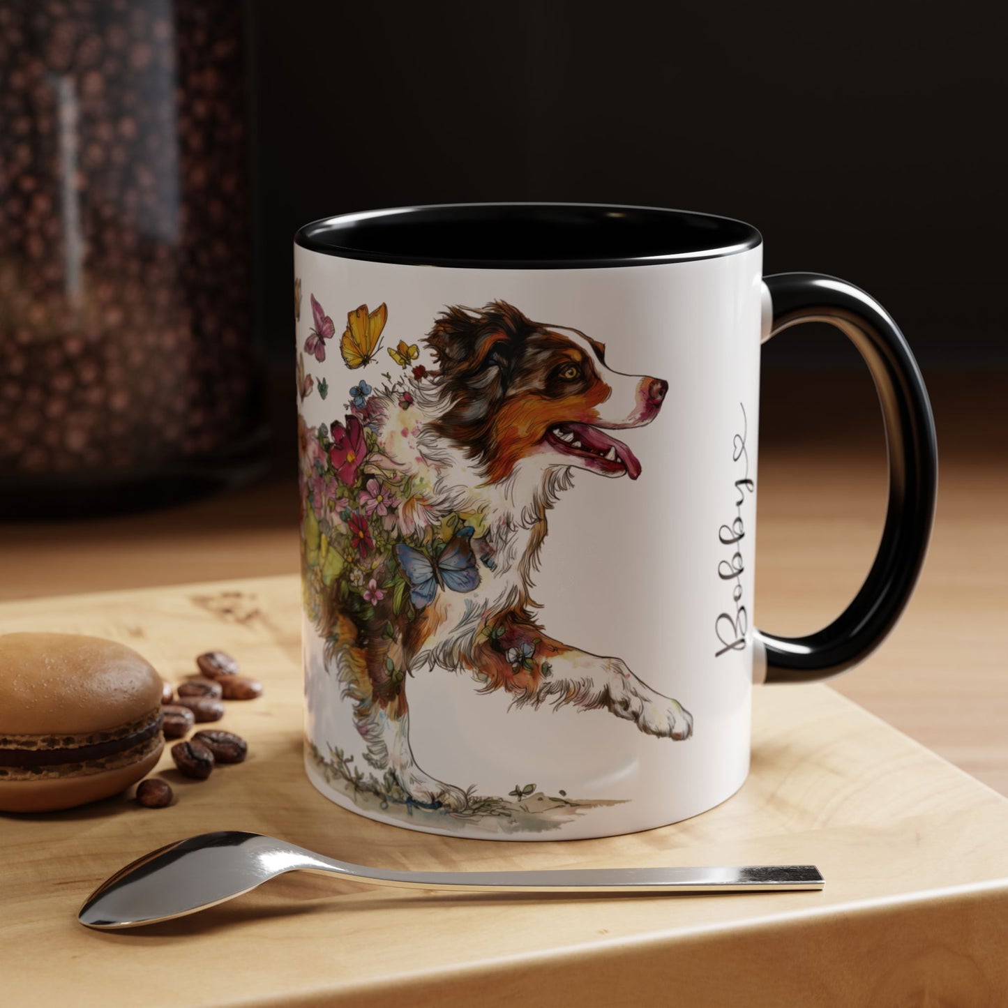 Australian Shepherd (Docked) #2 Personalized Accent Mugs, 11oz