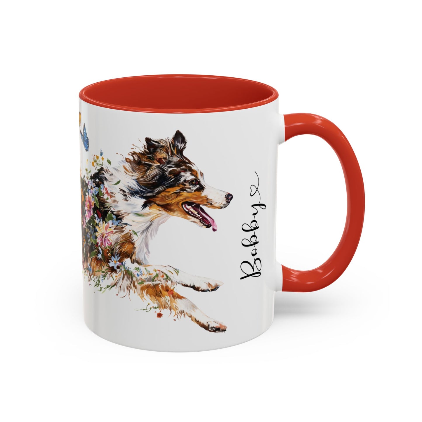 Australian Shepherd (Docked) #1 Personalized Accent Mugs, 11oz