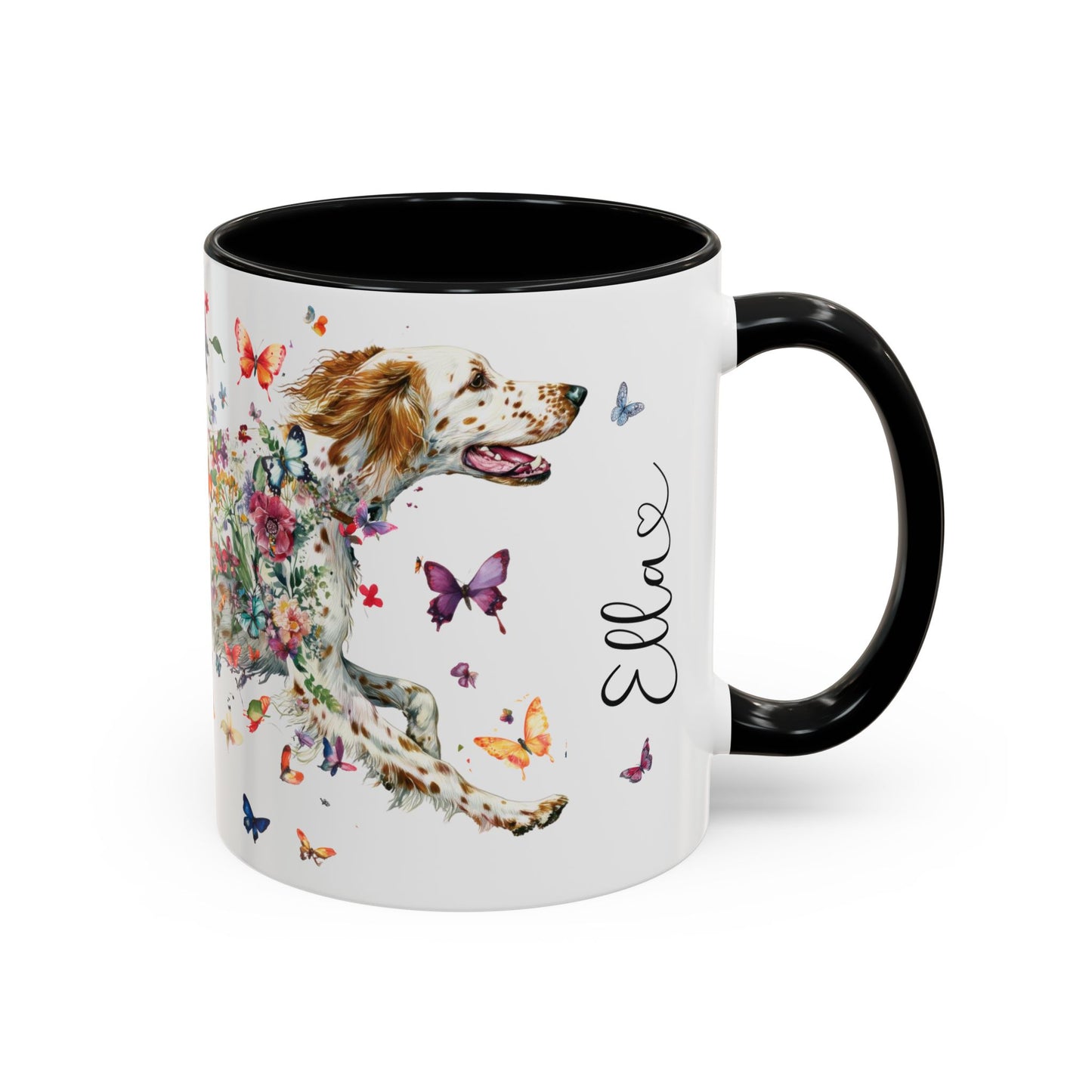 English Setter #5 Personalized Accent Mugs, 11oz
