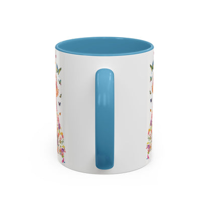 Bichon Frise Personalized Colorful Accent Mugs, 11oz