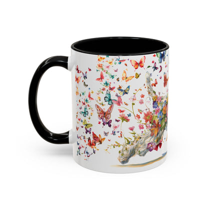 White Schnauzer Personalized Accent Mugs, 11oz