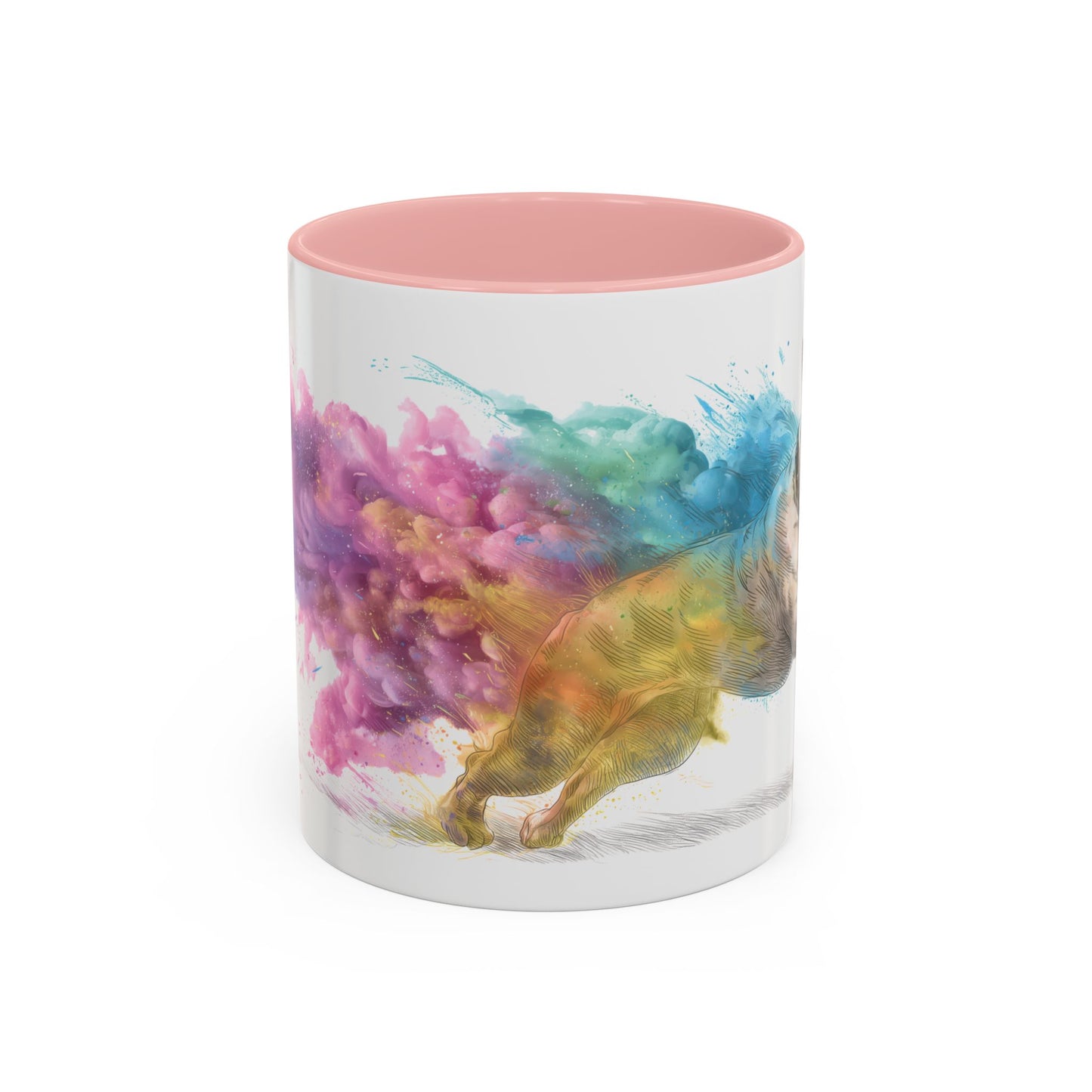French Bulldog #1 Paint Colourful Personalised Accent Mugs, 11oz