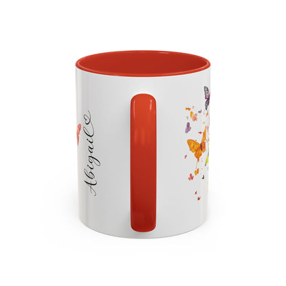 Chihuahua White Personalized Accent Mugs, 11oz