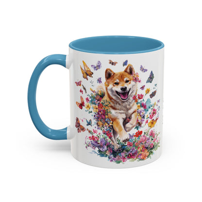 Shiba Inu #4 Personalized Accent Mugs, 11oz