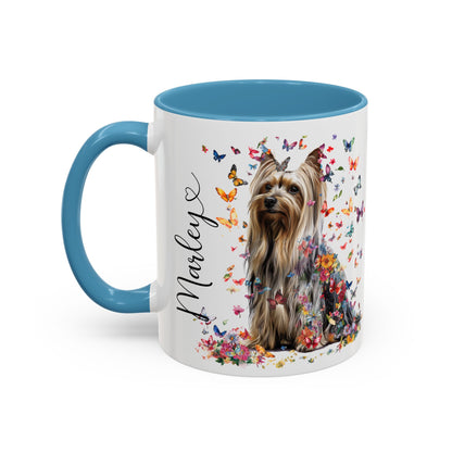 Silky Terrier #2 Personalized Accent Mugs, 11oz