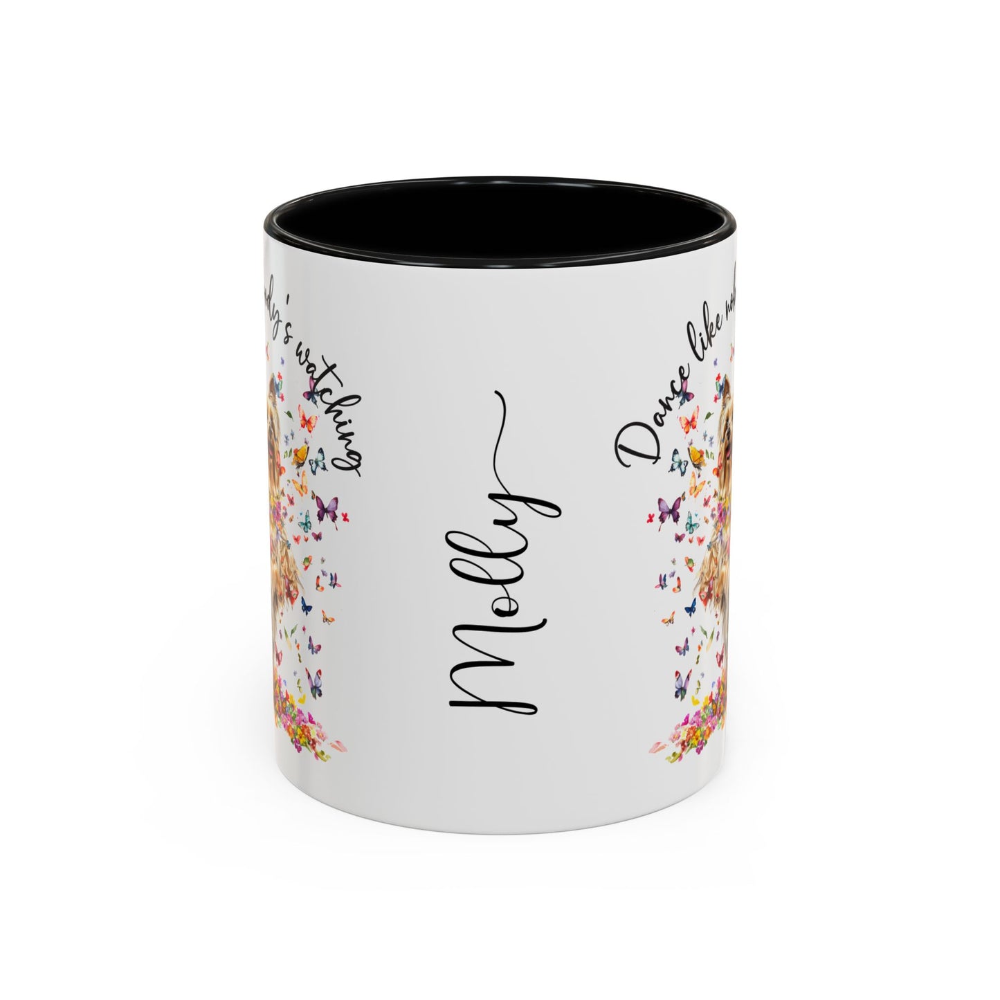 Silky Terrier "Dance like nobody's watching" personalized colourful Mugs, 11oz