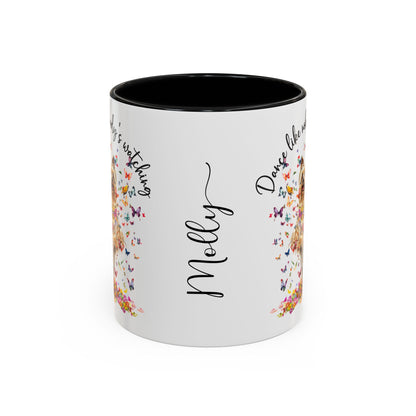 Silky Terrier "Dance like nobody's watching" personalized colourful Mugs, 11oz
