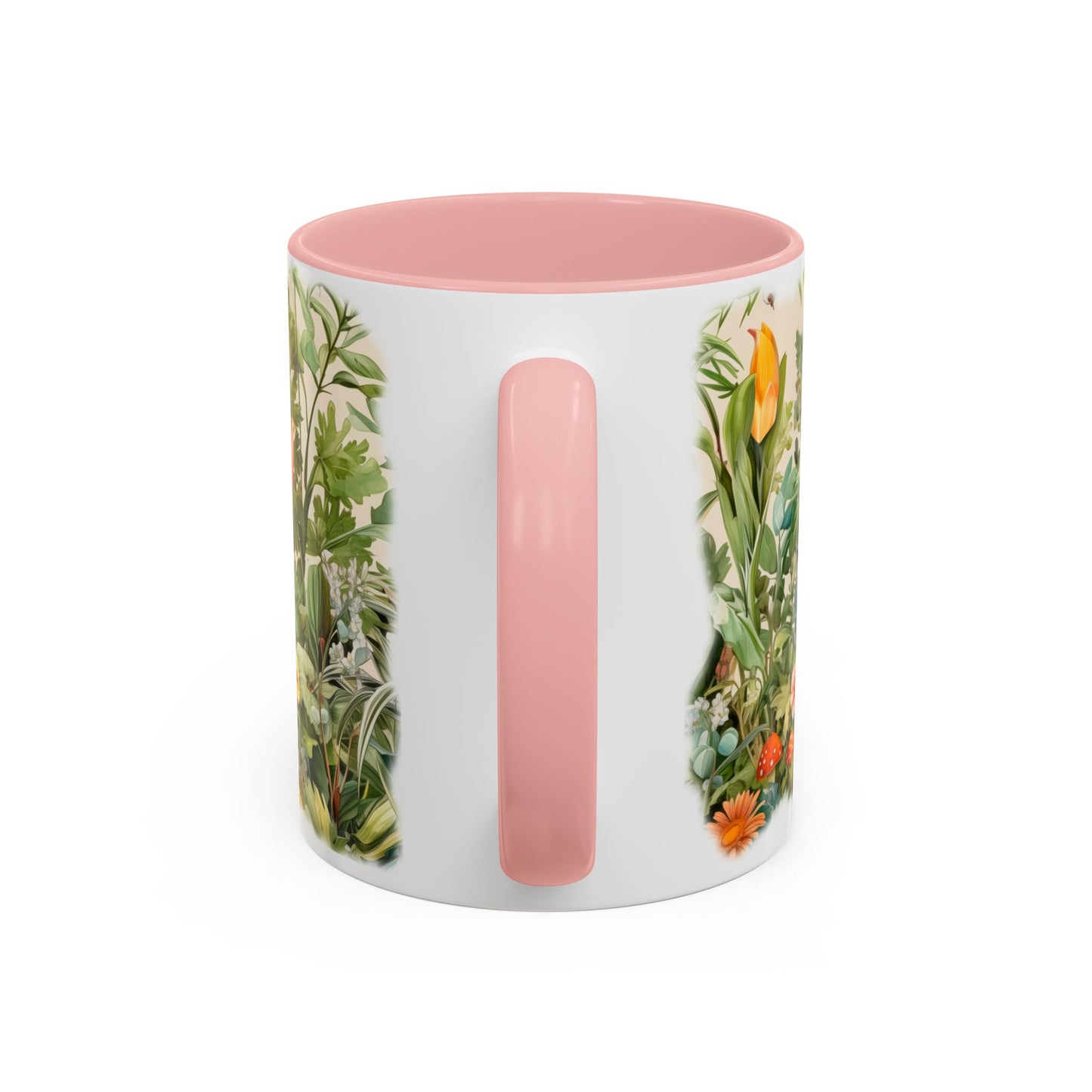 Country Rabbit Personalized Accent Mugs, 11oz