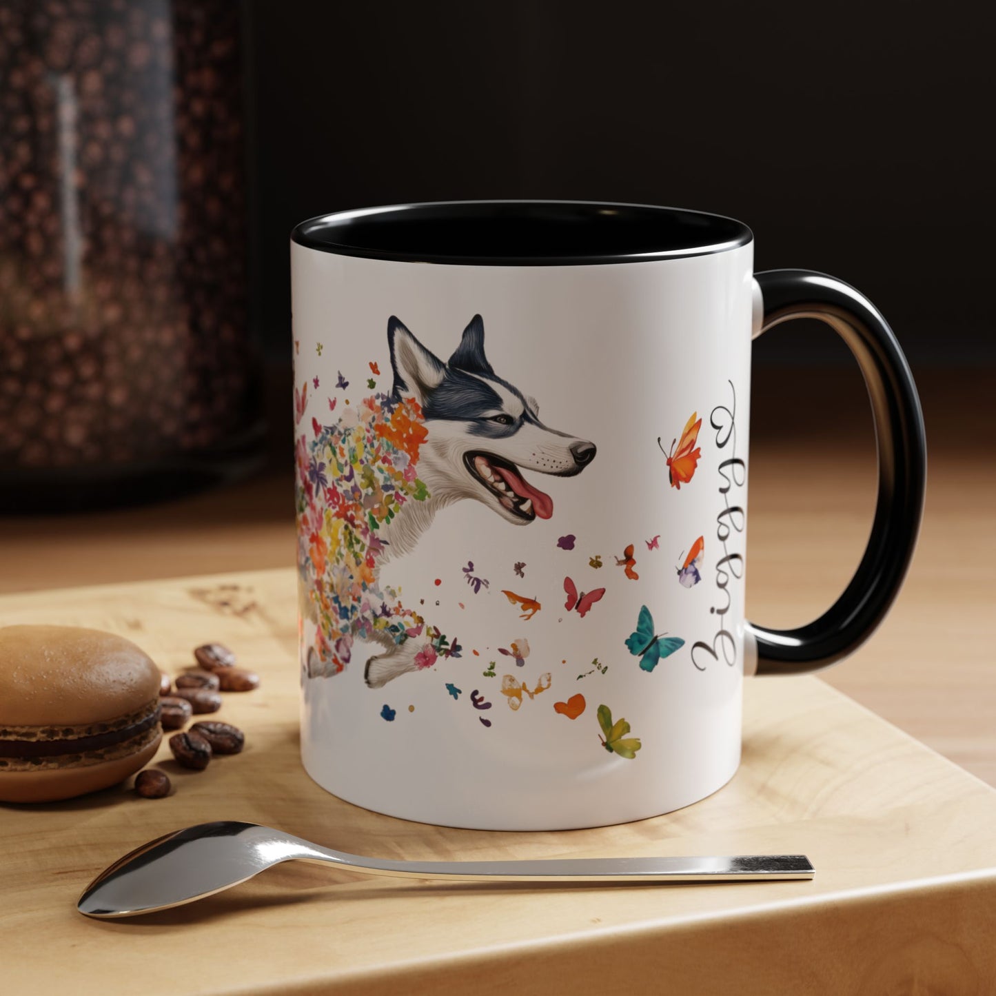 Husky #2 Personalized Accent Mugs, 11oz