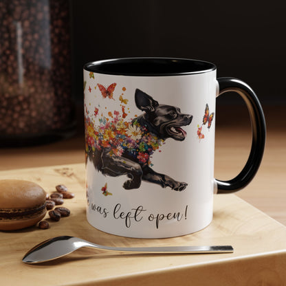 Labrador #3 “Live like the gate was left open" Accent Mugs, 11oz