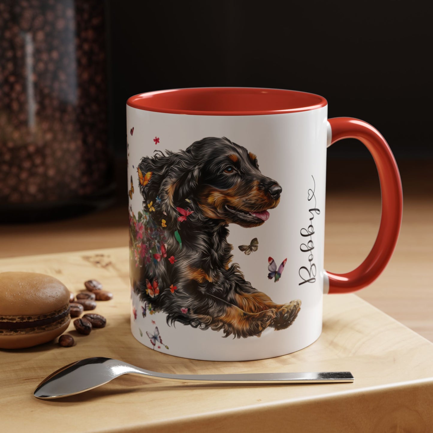 English Cocker Spaniel #4 Personalized Accent Mugs, 11oz